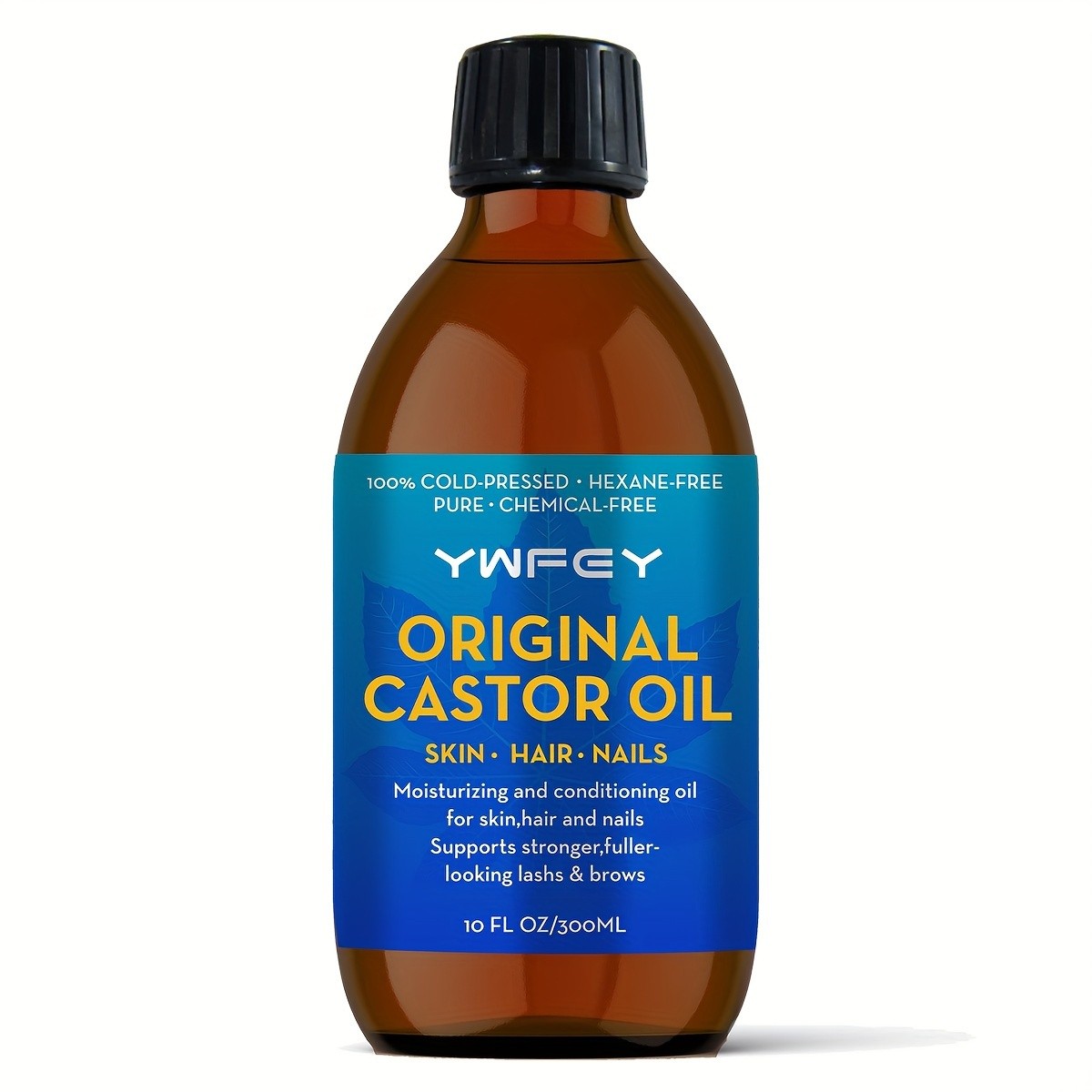 300 ml YWFEY Original Castor Oil  Pure, Cold-Pressed Moisturizing Oil for Skin, Hair, and Nails
