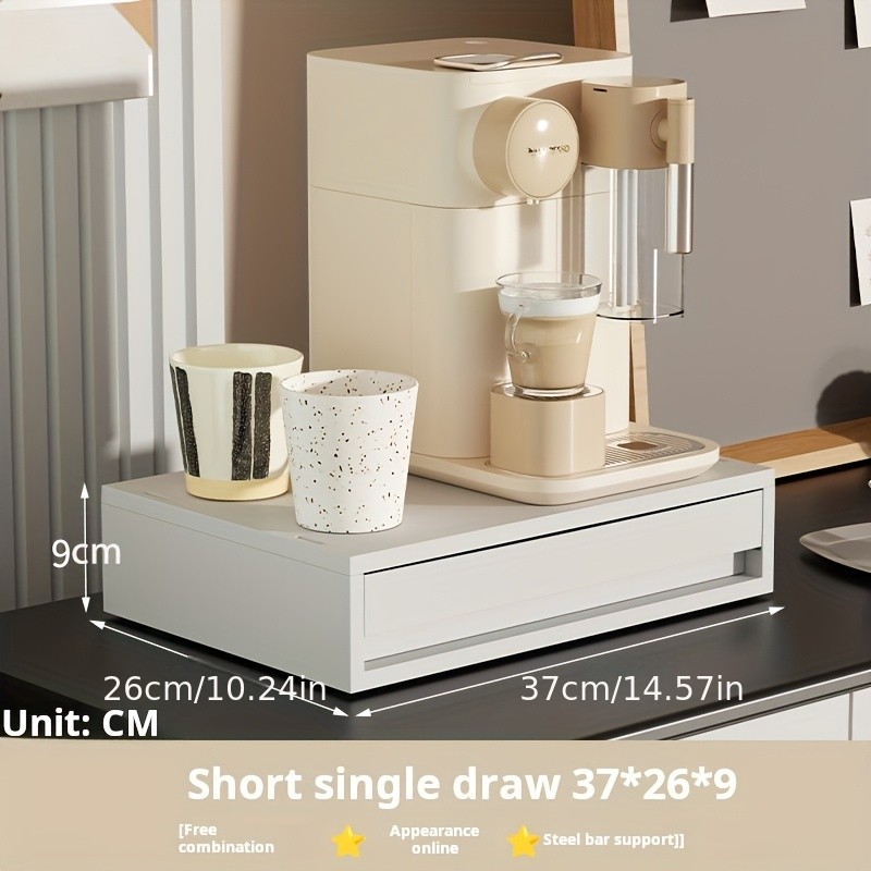 Coffee Machine Stand with Storage Drawer Clean Counters, Smarter Coffee Spaces