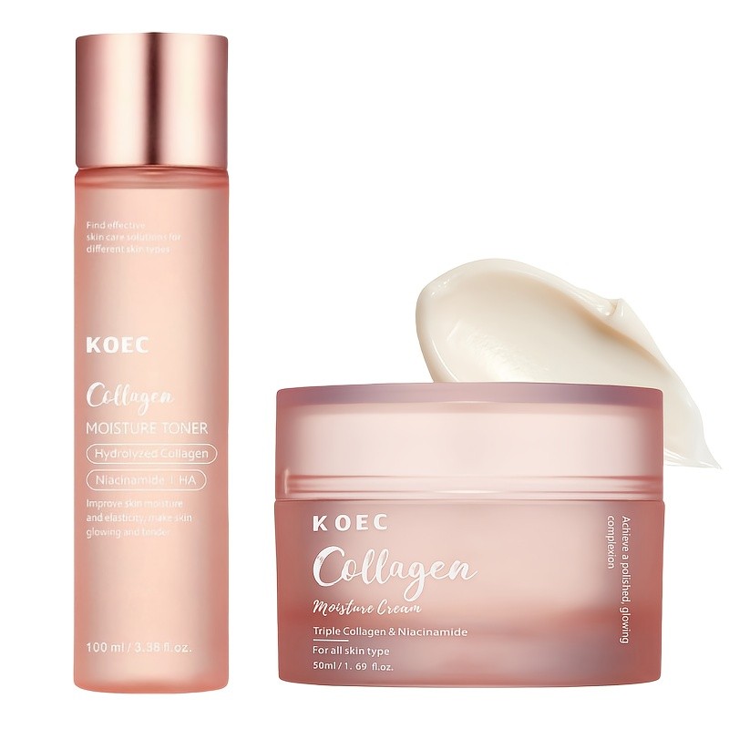KOEC Collagen Moisture Toner & Cream  Deep Hydration with Elasticity Support