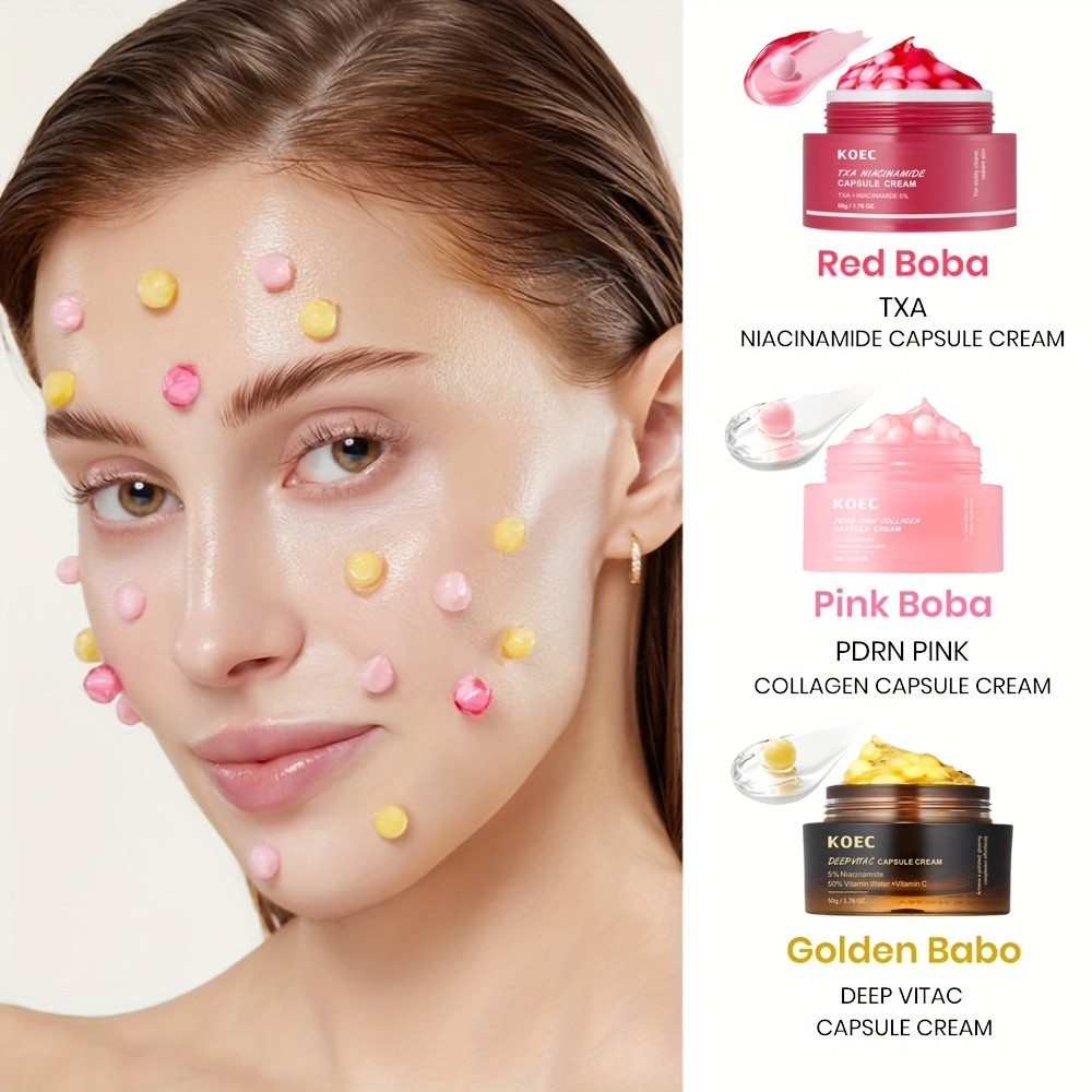 KOEC Capsule Cream Trio  Targeted Solutions for Hydration, Brightening & Radiance