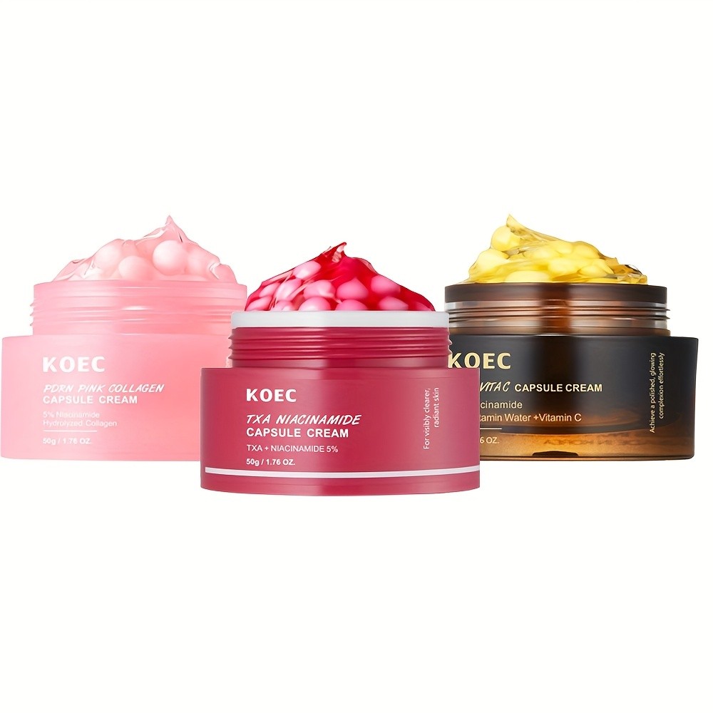KOEC Capsule Cream Trio Targeted Solutions for Hydration, Brightening & Radiance