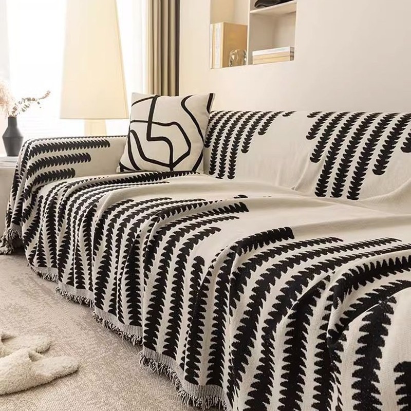 Cozy Chenille Retro Sofa Throw Cover