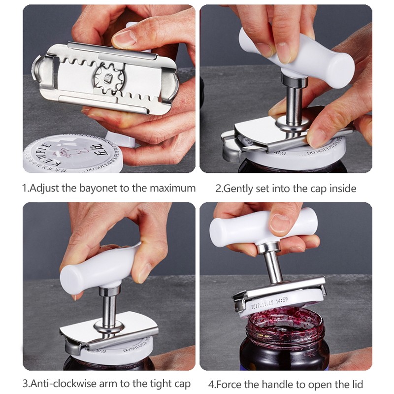 Easy Adjustable Stainless Steel Cap Opener