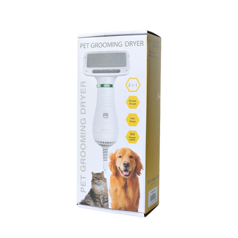 2 in 1 Pet Grooming Hair Dryer with Slicker Brush