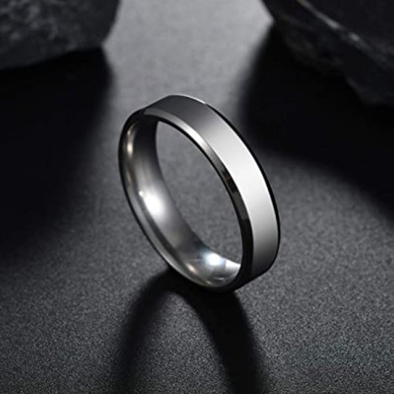 Gold-Tone Stainless Steel Wedding Band Ring