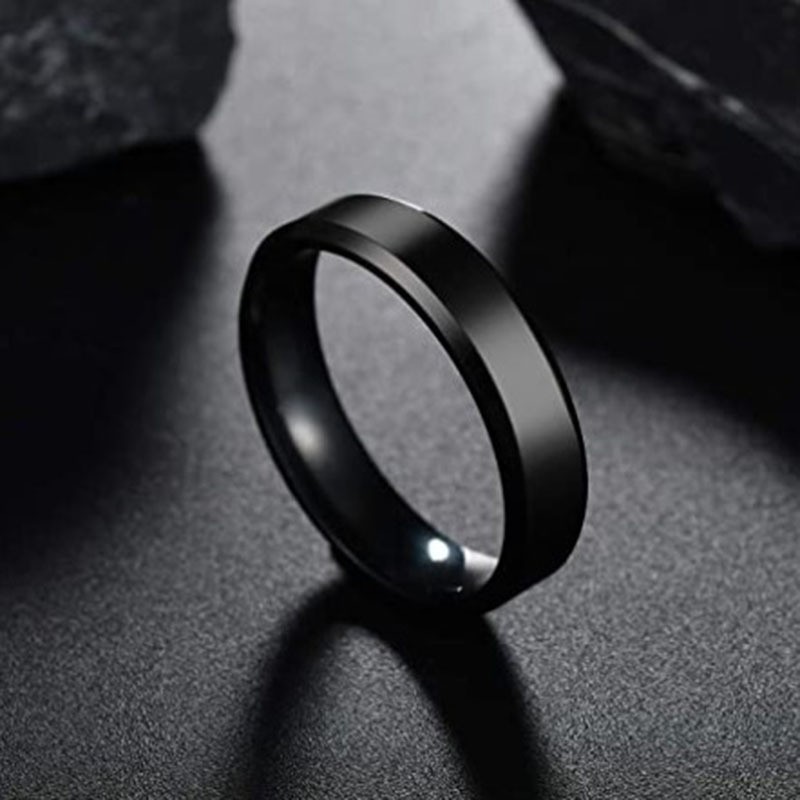 Gold-Tone Stainless Steel Wedding Band Ring