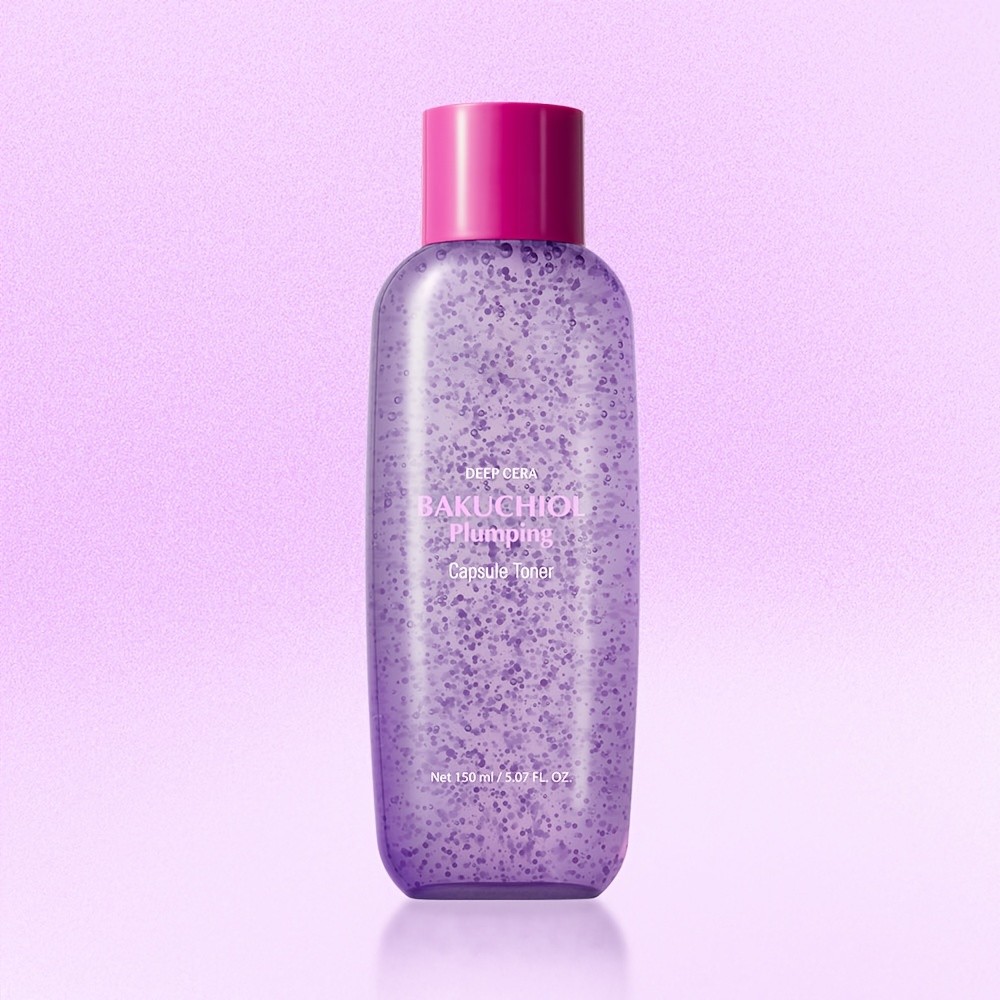 2 pcs Deep Cera & Bakuchiol Plumping Capsule Toner (150mL)  Hydrating, Barrier-Support & Firm-Looking Glow Toner