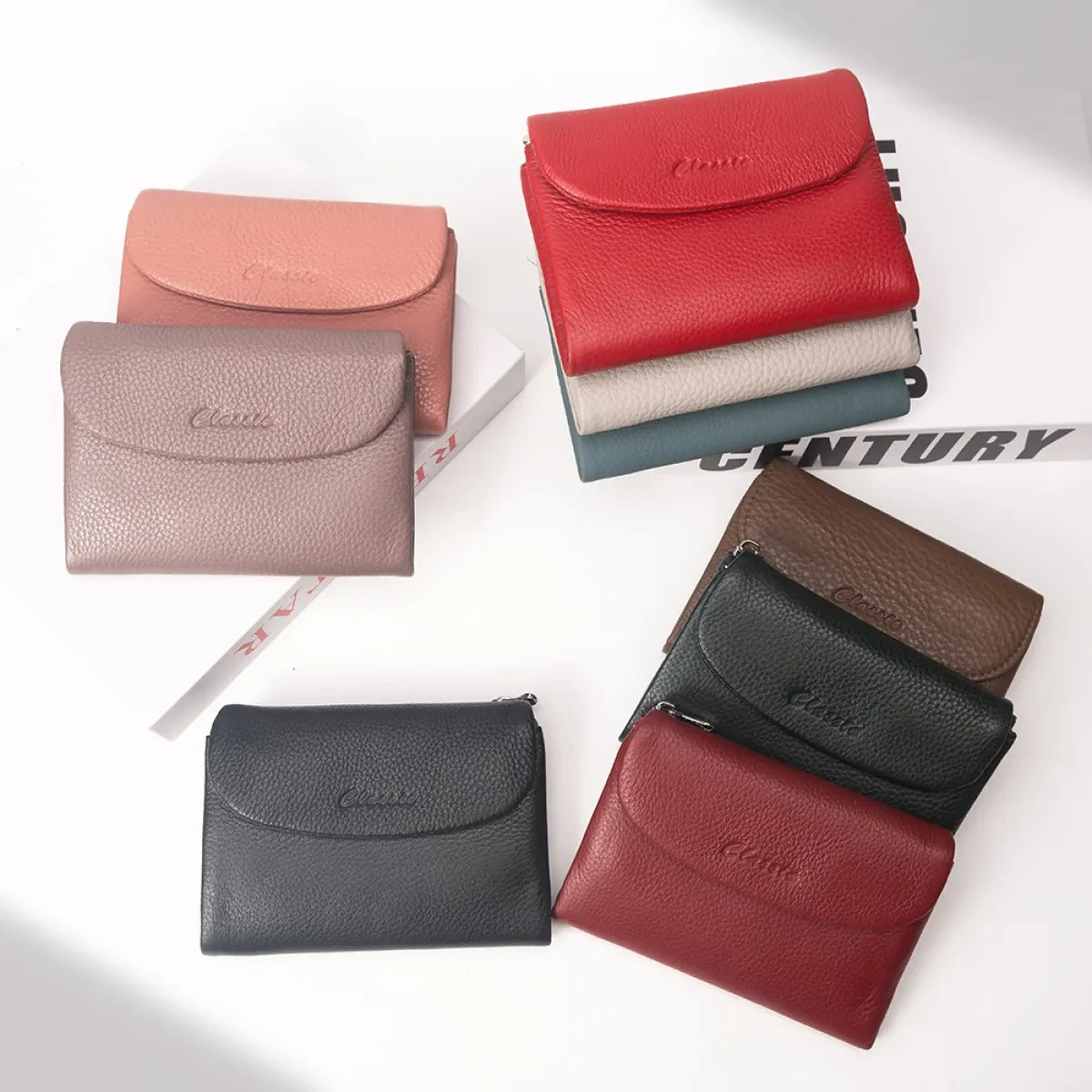 Unisex Pebble Leather Wallet