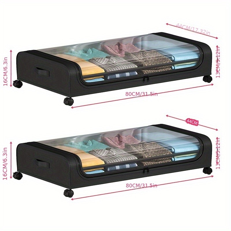 Under-Bed Storage Box With Wheels