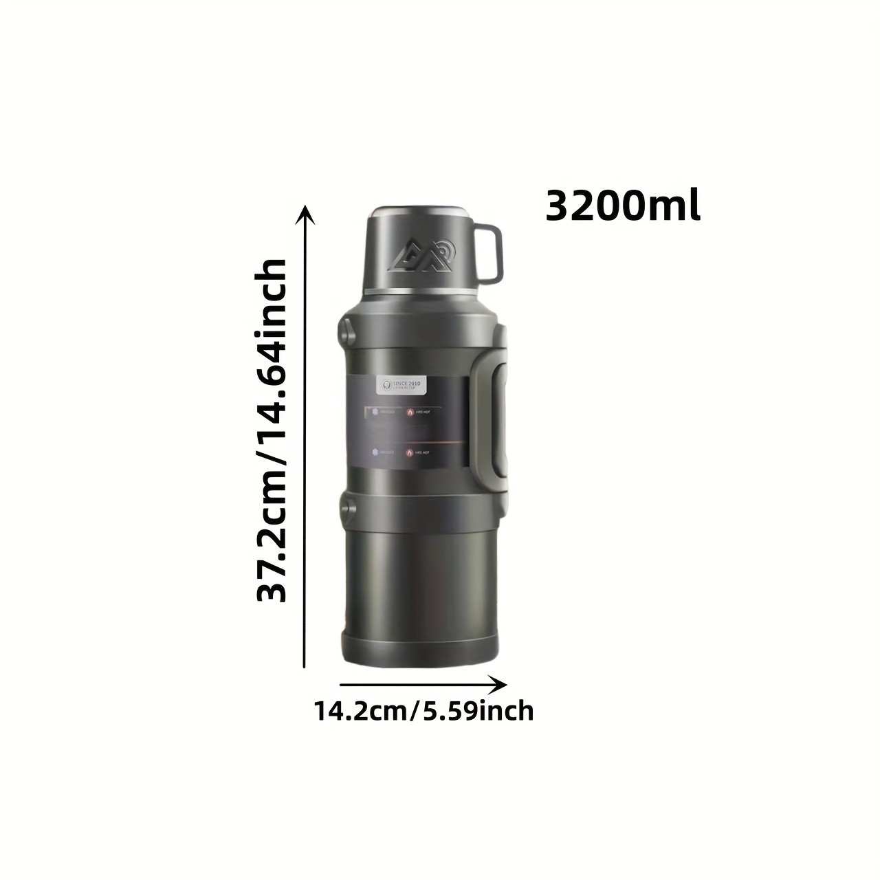 Large Capacity Insulated Water Bottles 3.2L, 4L & 5L for All-Day Outdoor Hydration