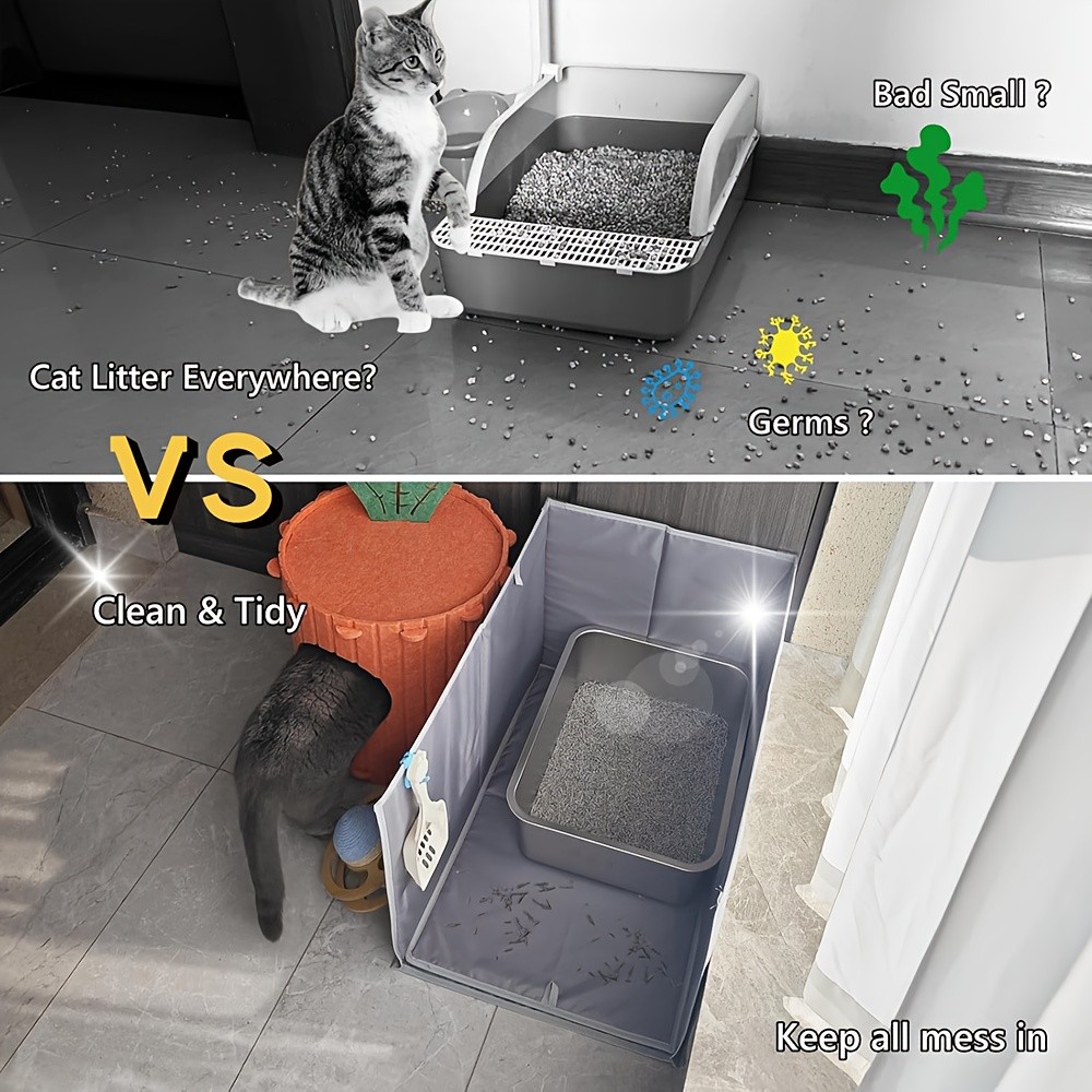 Cat Litter Box Fence Anti-Dirty Cover for a Cleaner Home