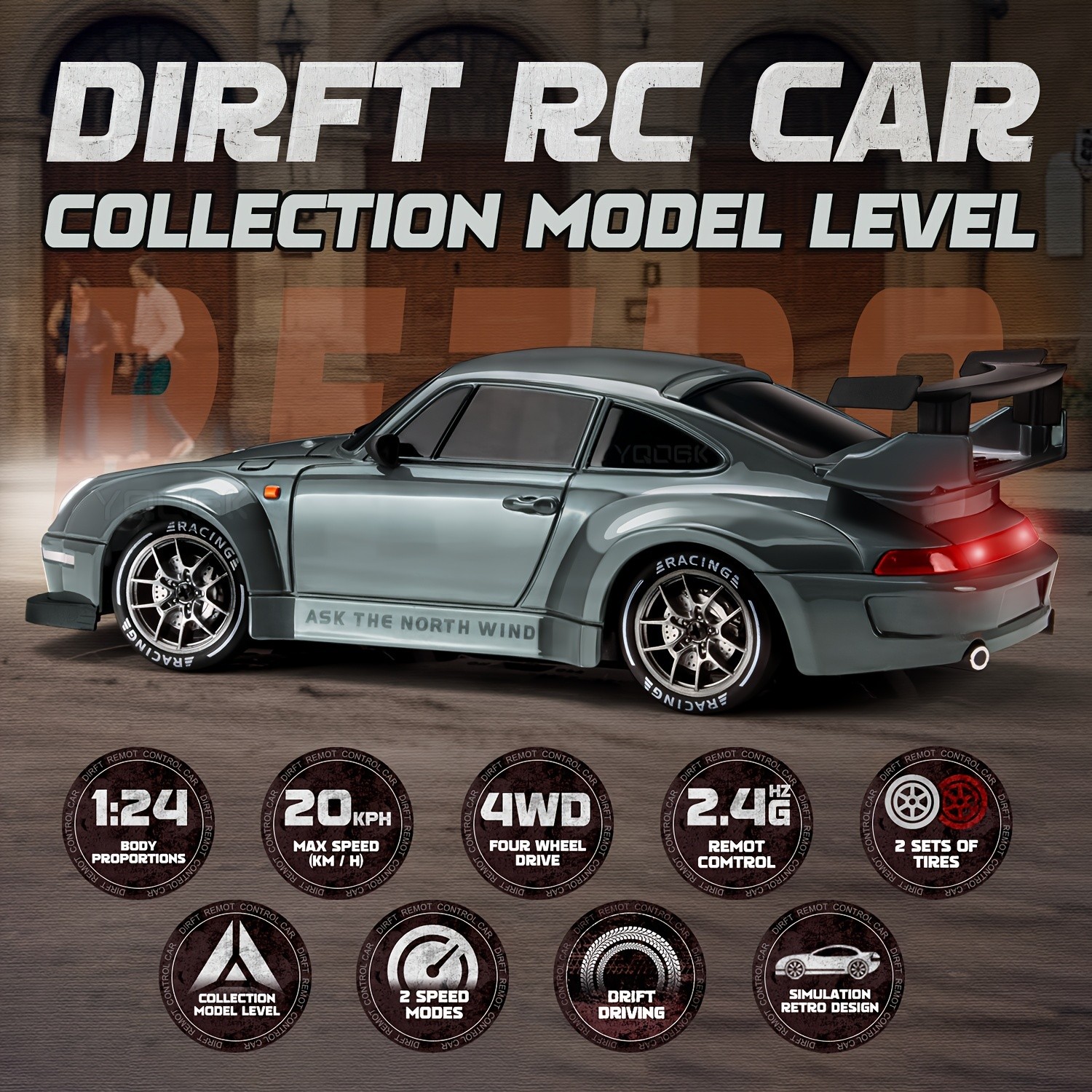1:24 Scale RC Drift Racing Car High-Speed Precision with Pro Drift Control