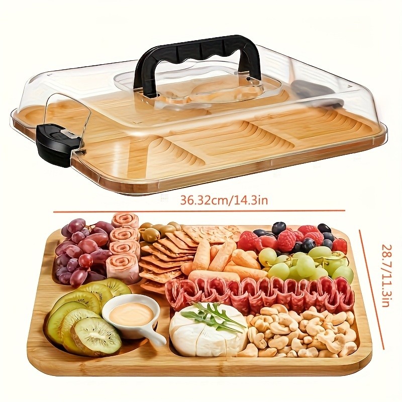 Cheese Tray with Transparent Acrylic Lid