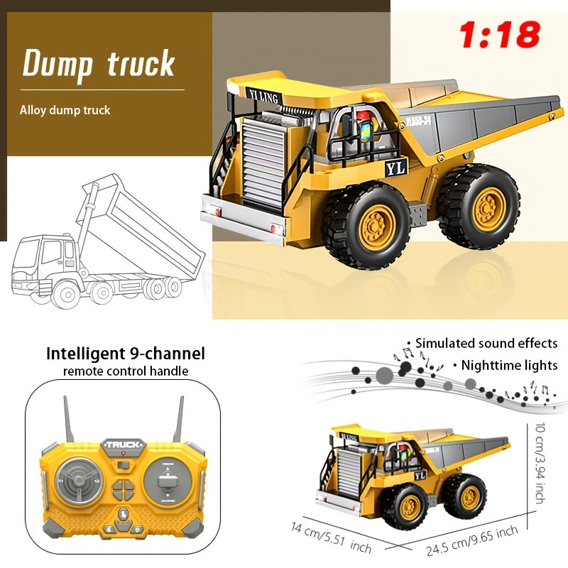 Boys' Remote-Controlled Excavator Toy Big Build Fun. Real Construction Action.