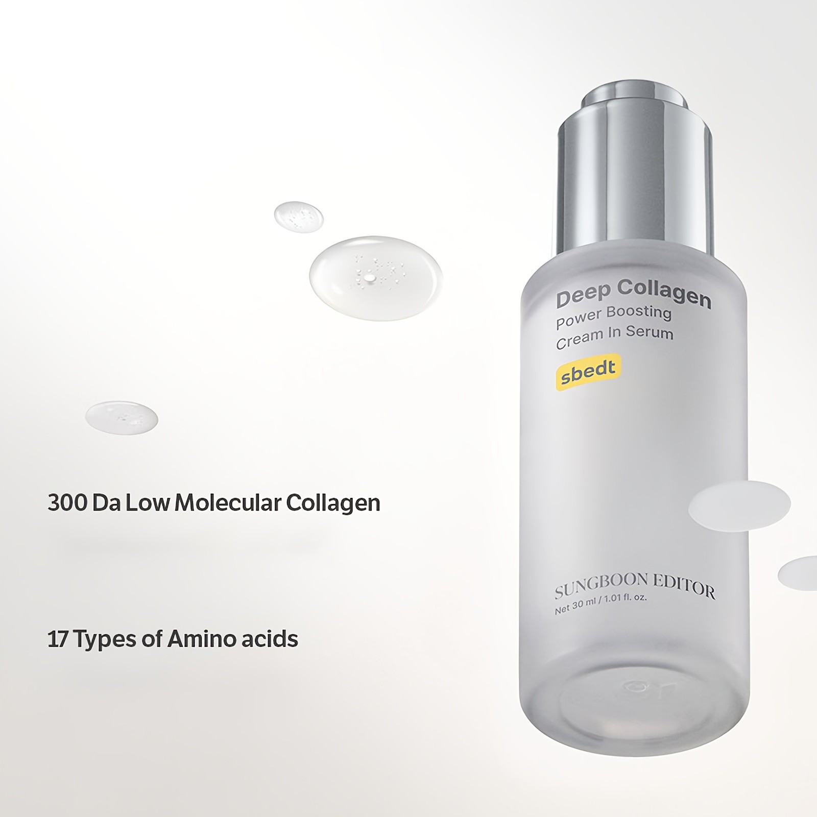 2 pcs SUNGBOON EDITOR Deep Collagen Power Boosting Cream In Serum (sbedt)  30ml / 1.01 fl oz