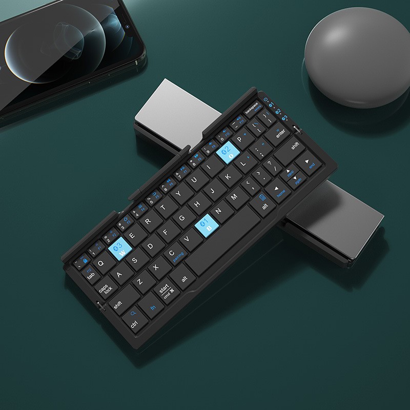 Mini Foldable Bluetooth Keyboard with Magnetic Stand