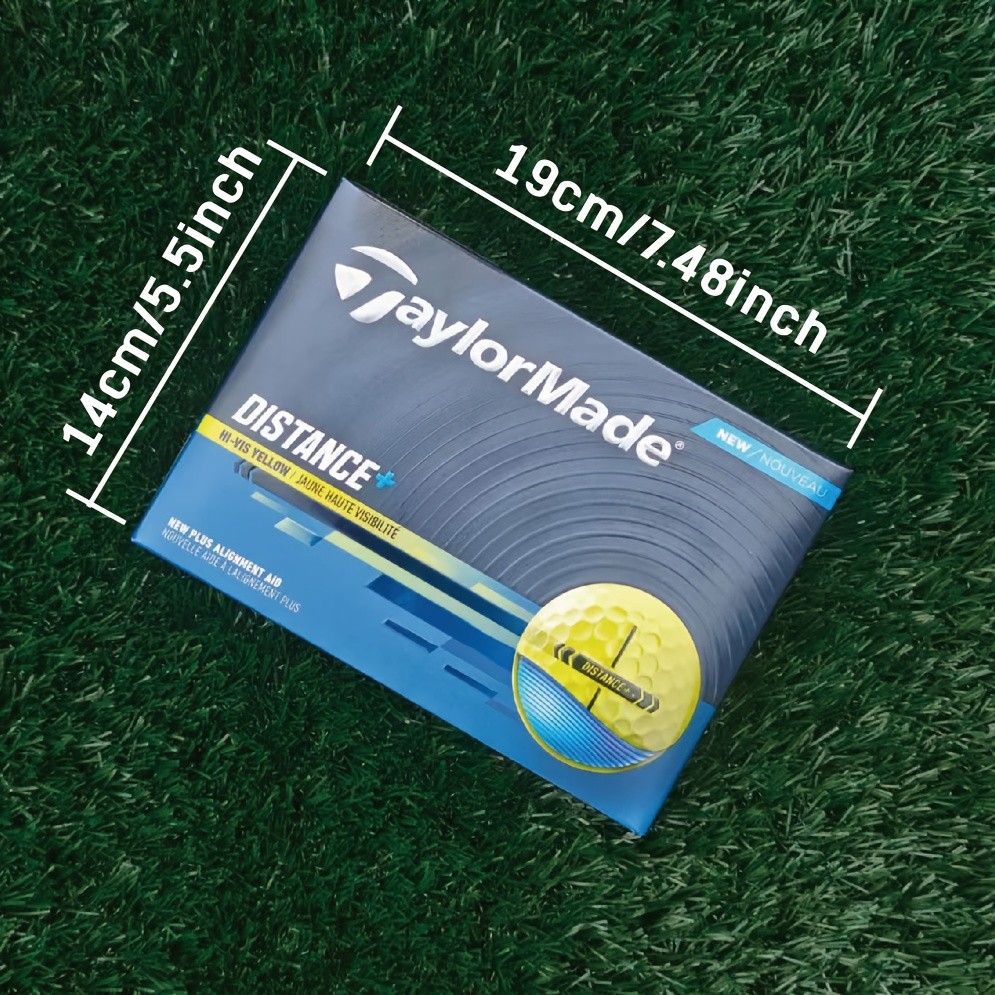 12-Pack of TAYLORMADE Distance+ Golf Balls Maximum Distance and Optimal Performance for Golfers