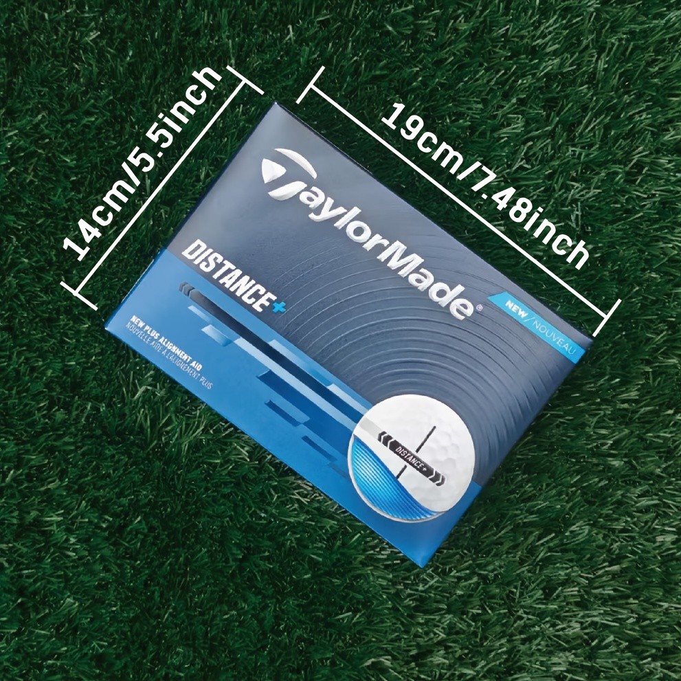 12-Pack of TAYLORMADE Distance+ Golf Balls Maximum Distance and Optimal Performance for Golfers