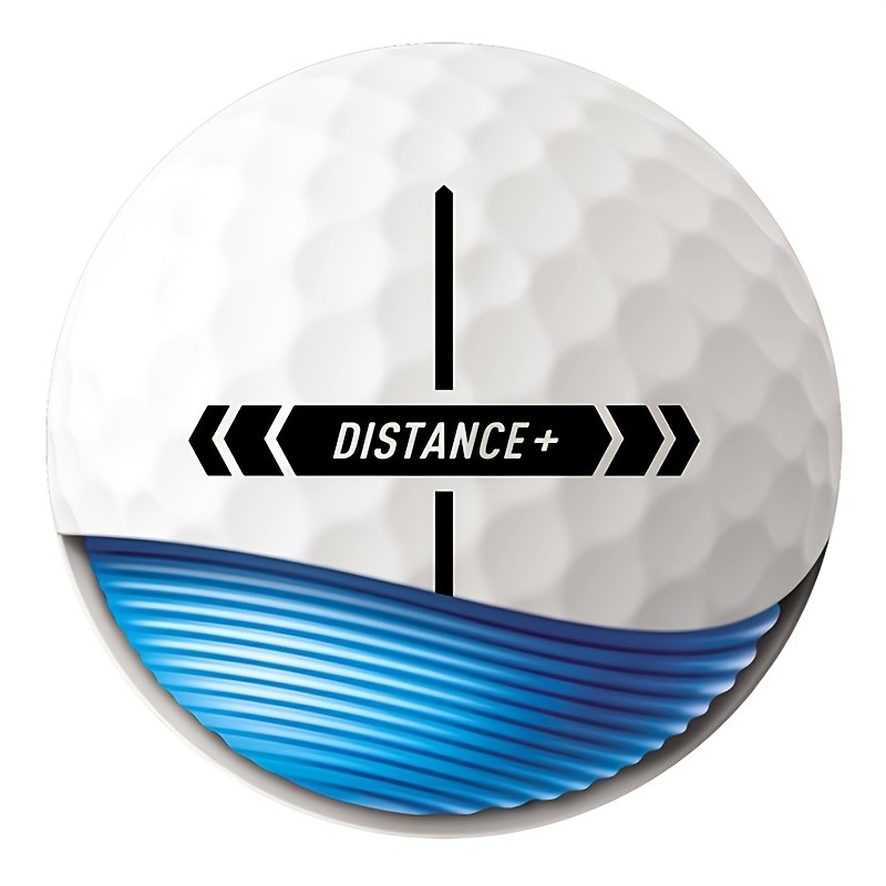12-Pack of TAYLORMADE Distance+ Golf Balls Maximum Distance and Optimal Performance for Golfers
