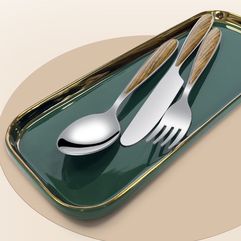 Stainless Steel Western Tableware Steak Knife, Fork And Spoon Suit