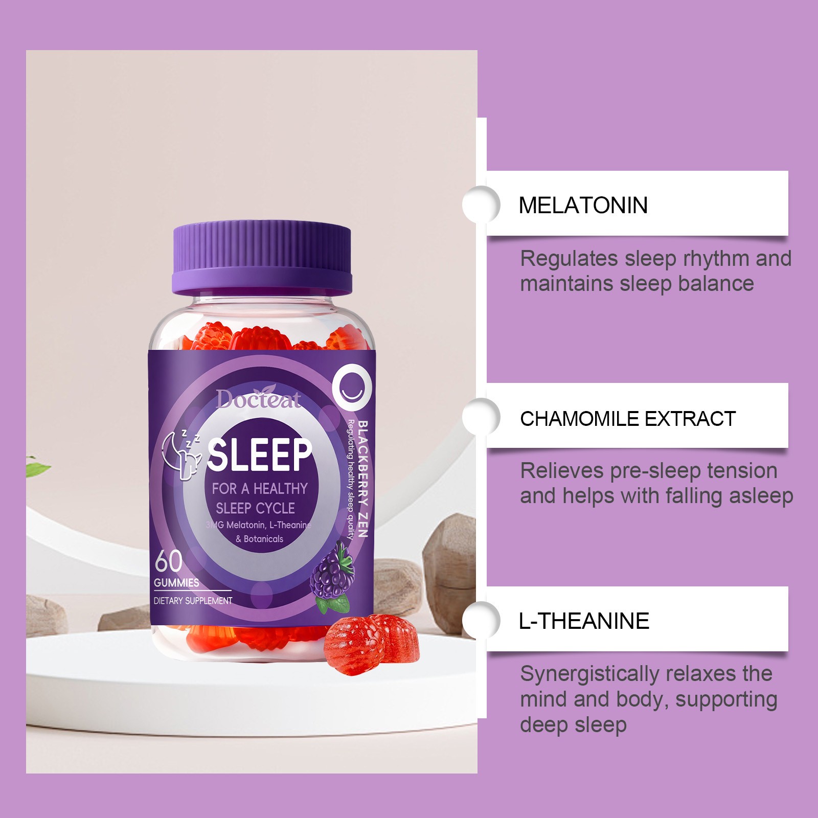 Docteat Sleep Gummies Support a Healthy Sleep Cycle