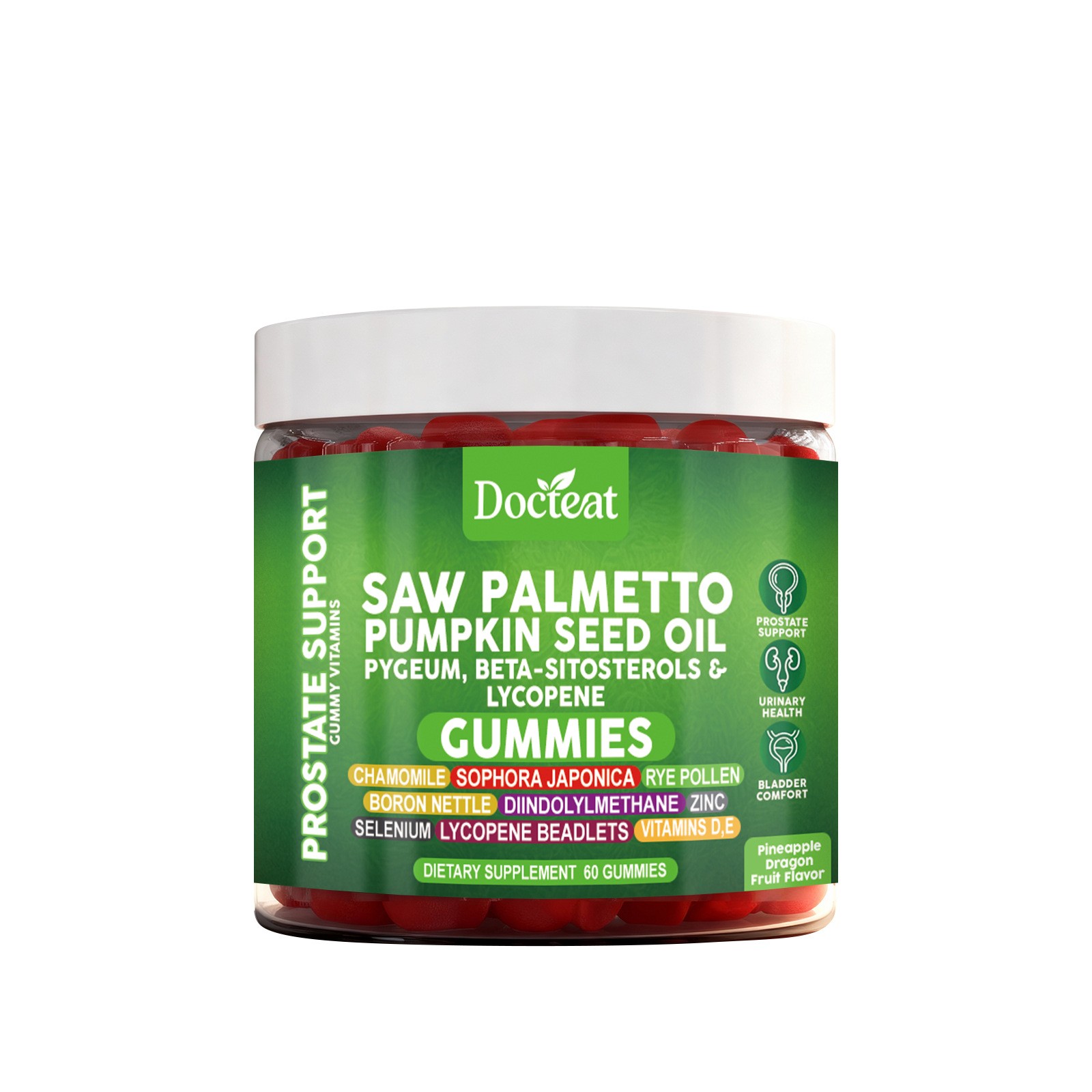 Docteat Saw Palmetto & Pumpkin Seed Oil Gummies