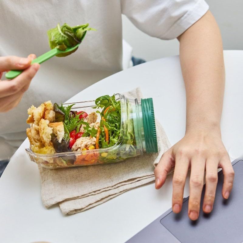 Portable Plastic Salad Pod All-In-One Container