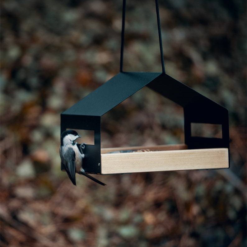 Hanging Bird Feeder for Garden with Roof