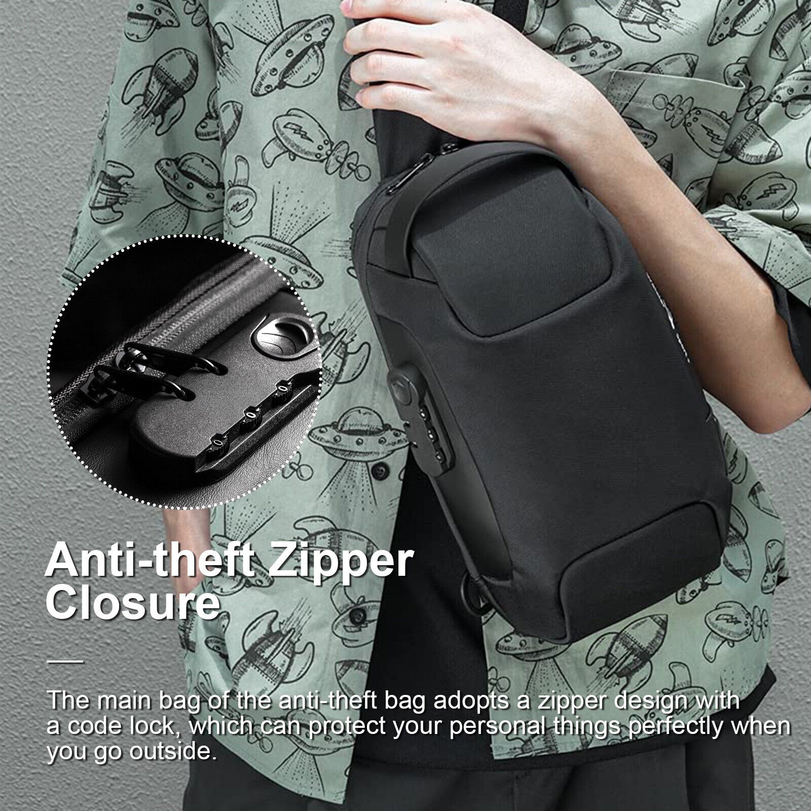 Sling Chest Bag Pack For Male