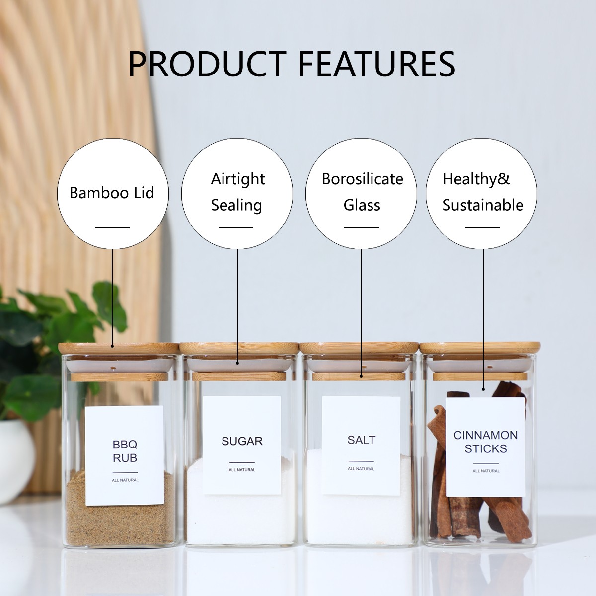 Kitchen Pepper Jars For Salt Seasoning