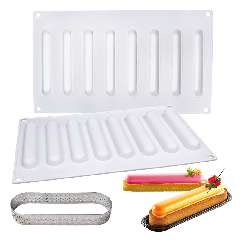 8 Long Oval Silicone Molds