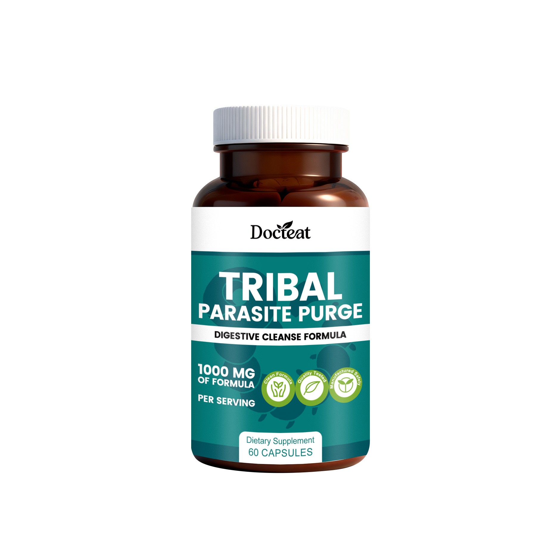 Tribal Parasite Purge Capsules Digestive Cleanse Formula for Gut Balance Support