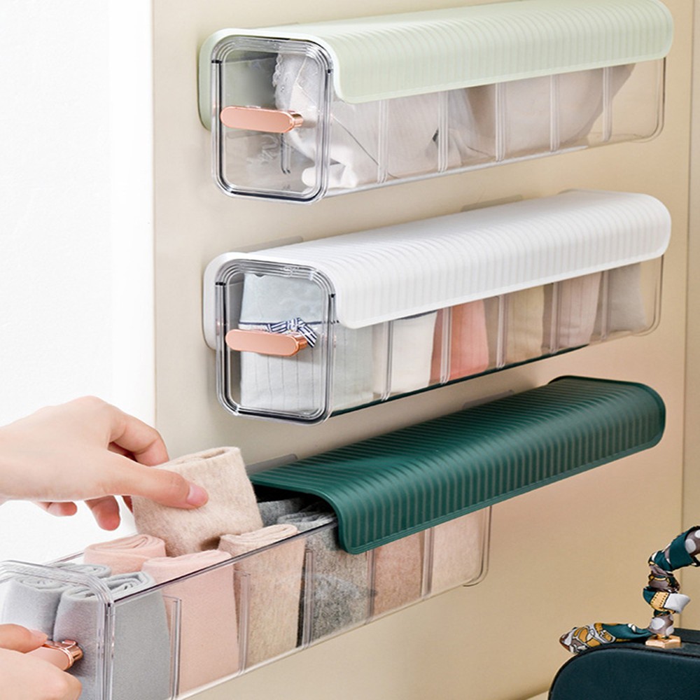 Wall-mounted Transparent Underwear Storage