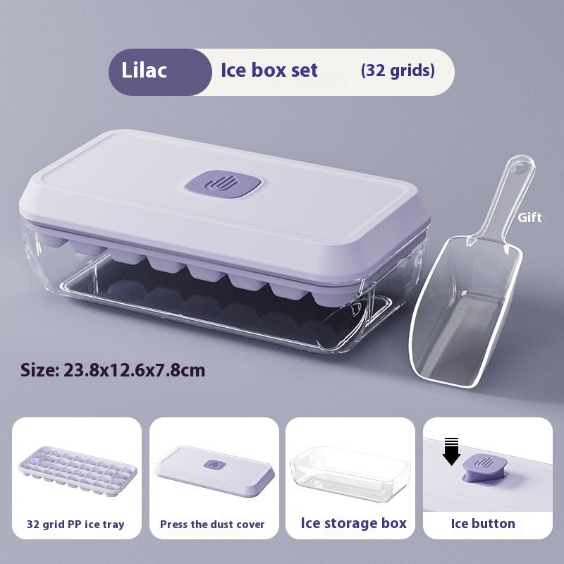 Silicone Ice Cube Tray With Lid
