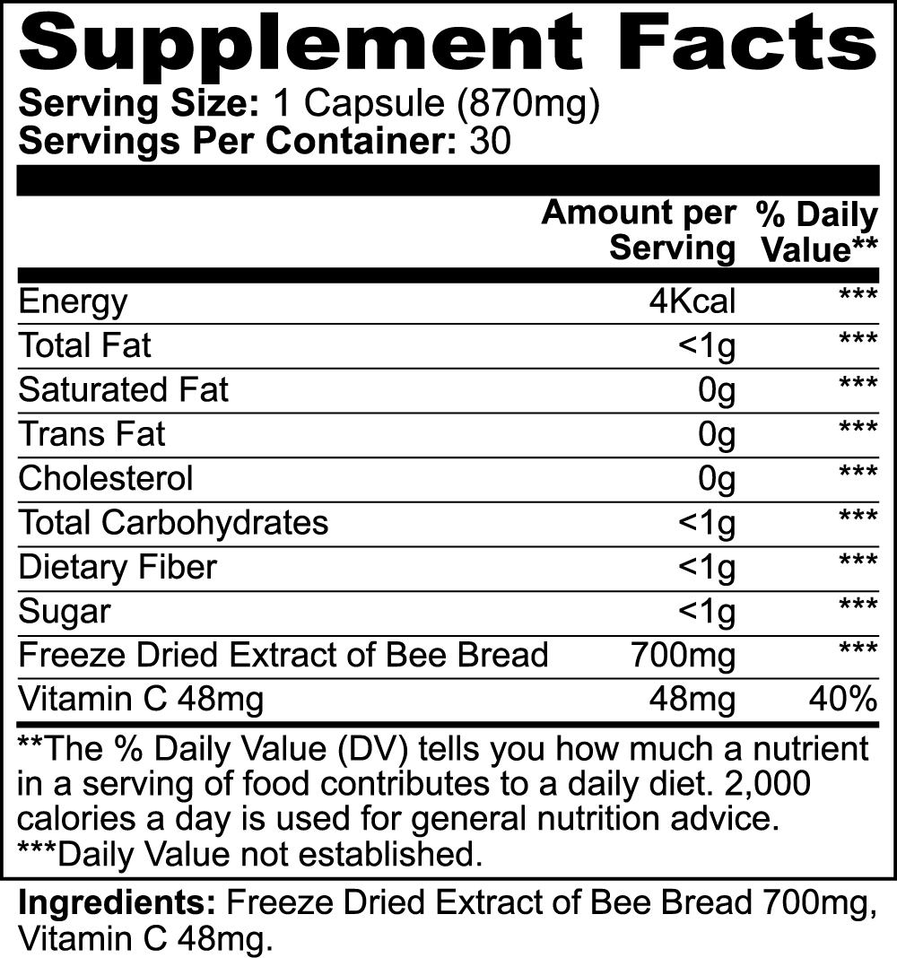 Bee Pearl  Concentrated Bee Bread Capsules for Daily Wellness
