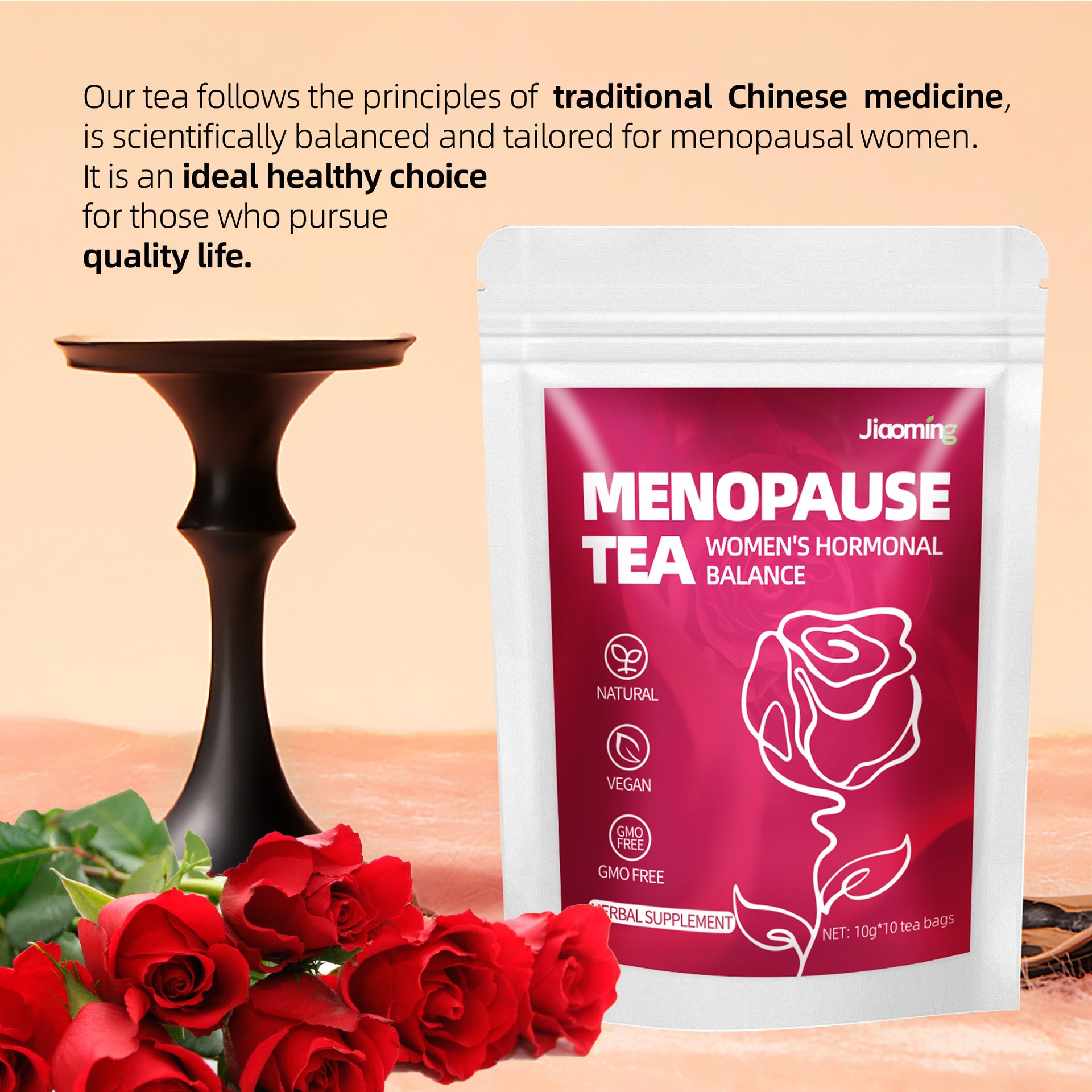 Menopause Tea Gentle Herbal Support for Womens Hormonal Balance