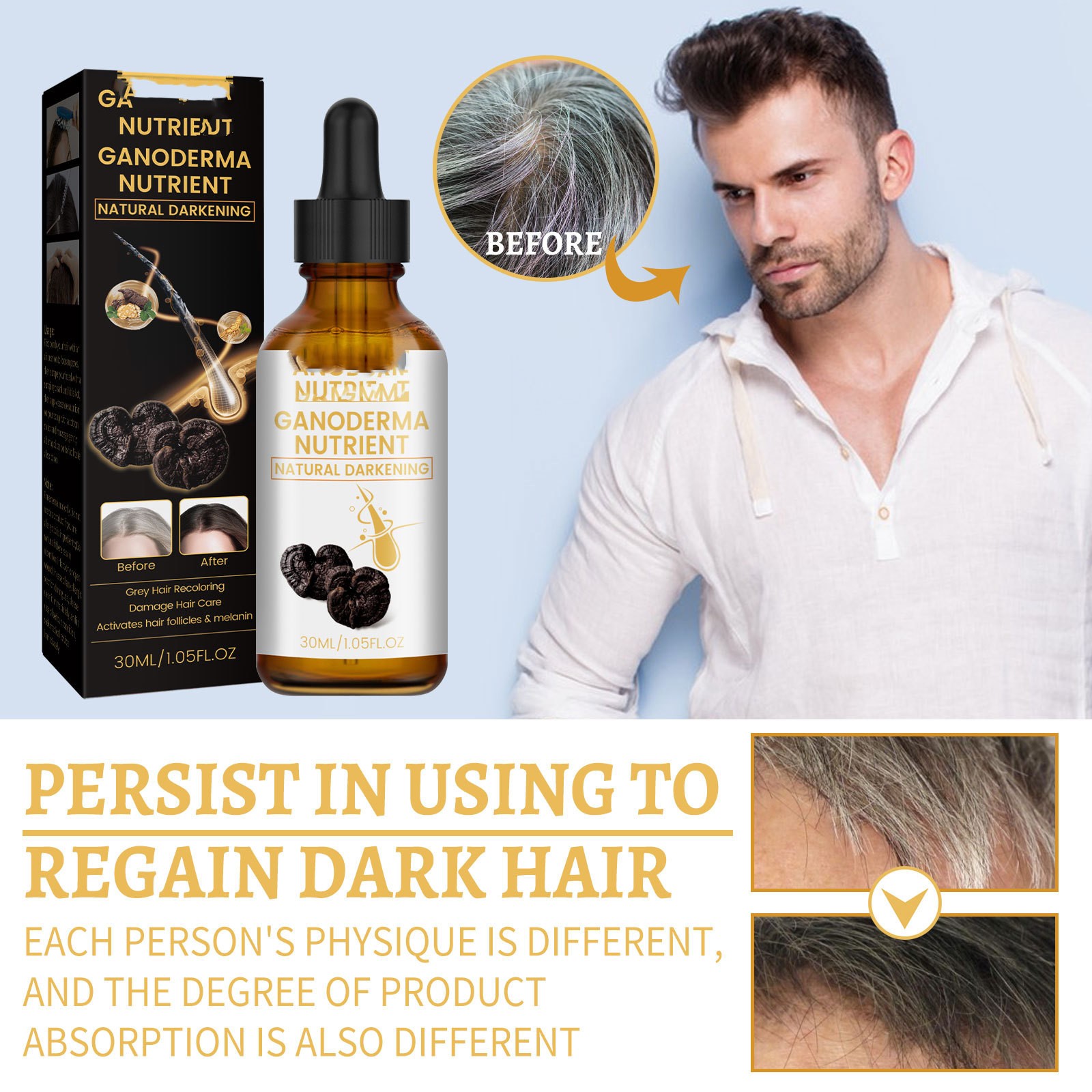 Gray White Hair Treatment Serum