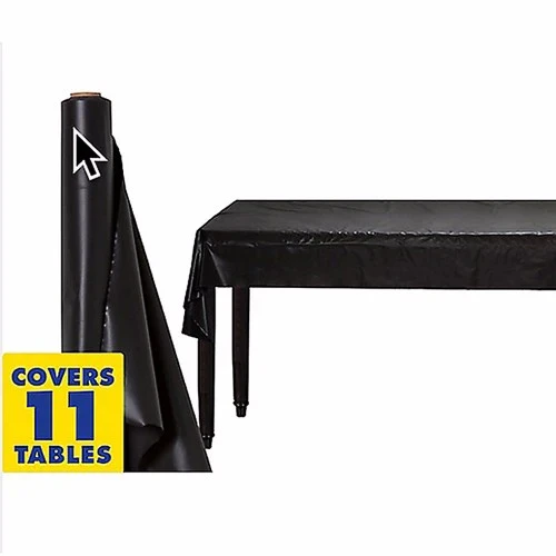 Tablecover Roll Jet Black Plastic