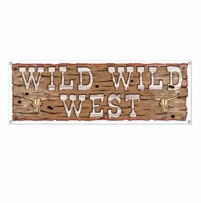 Wild Wild West Western Banner 1.5m x 53cm