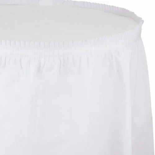 White Table Skirt Plastic