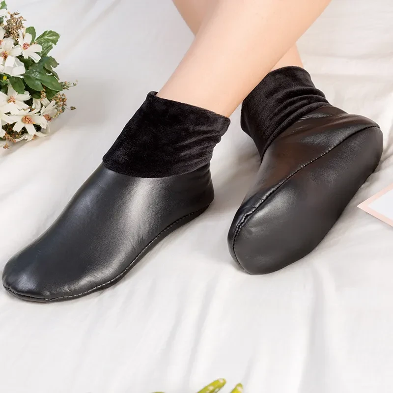 Premium Rexine Leather Socks  Warm, Comfortable & Prayer Friendly