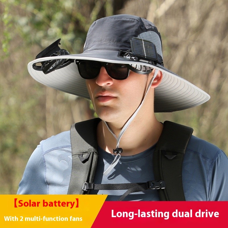 Fishing Hat With BuiltIn Fan