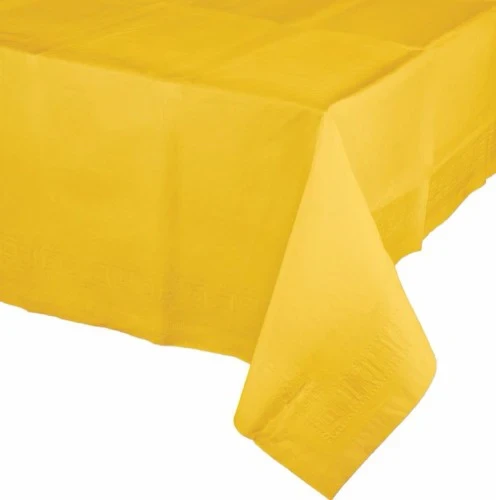 School Bus Yellow Tablecover Tissue & Plastic Back