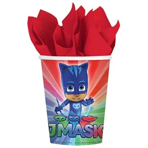 PJ Masks Cups Paper 266ml Pack of 8