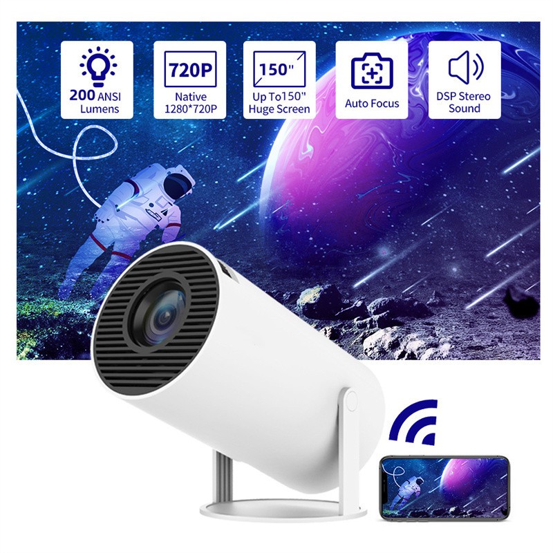 Ultimate Bedroom Companion Portable Mini 4K Projector for Home Entertainment