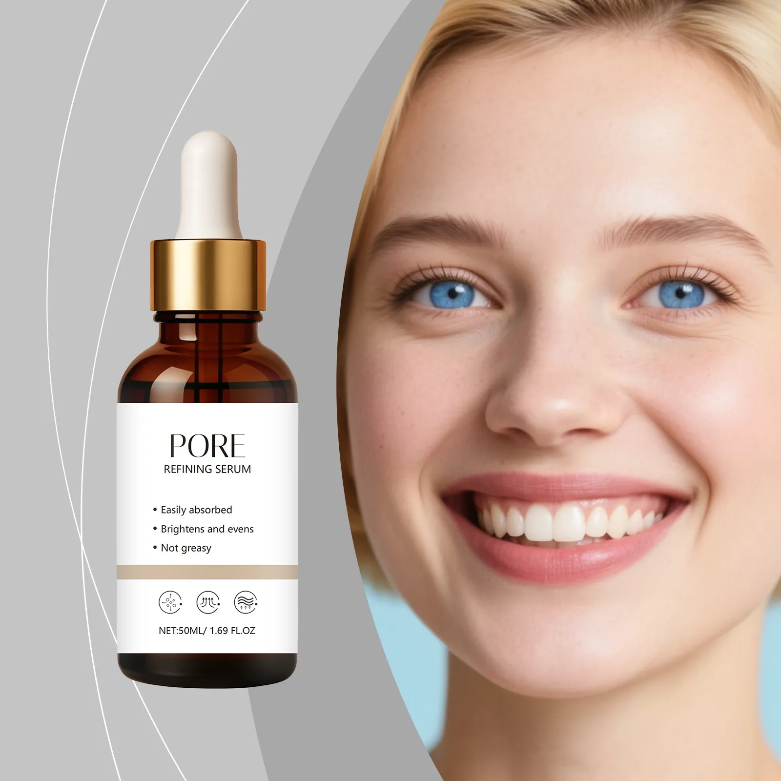 Pore Refining Serum  Brightening & Oil Control Lightweight Formula (50ml)