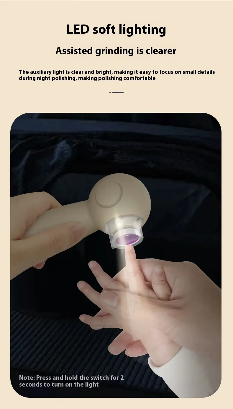 HJS New Multiple Styles Low Noise Care Safe Electrical Baby Nail Trimmer Kit with LED Light