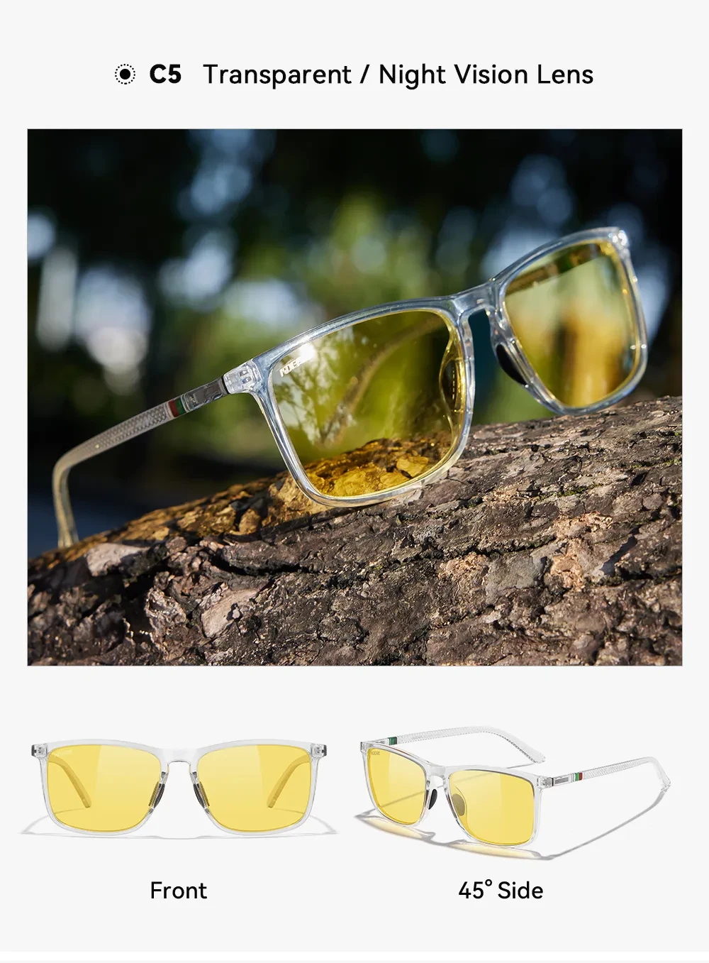Grant Polarized Square Sunglasses