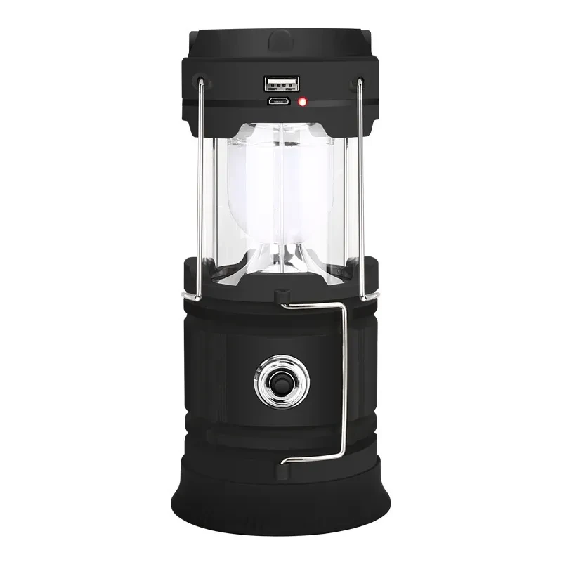 Collapsible Solar Rechargeable LED Camping Lantern & Flashlight