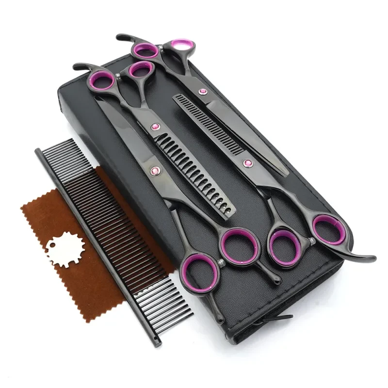 8" Pro. PET GROOMING Shears 4Pcs set with Comb